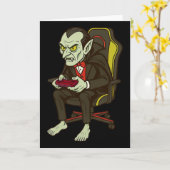 Halloween Vampire Beängstigend Gaming Video Game B Karte (Gelbe Blume)