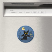 Halloween Vampire Black Cat mit Flügeln Magnet (In Situ (Geschirrspüler))