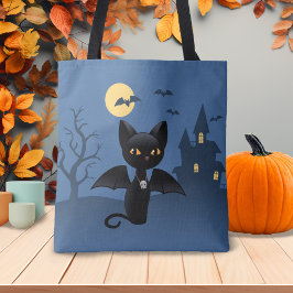 Halloween Vampire Black Cat mit Flügeln Tasche