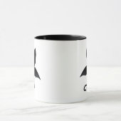 Halloween Vampire Black Cat mit Flügeln Tasse (Zentrum)