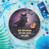 Halloween Vampire Black Kitten Cats Pappteller (Party)