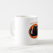 Halloween Vampire Black Kitten Dracula. Vampurr Ca Kaffeetasse (Vorderseite Links)