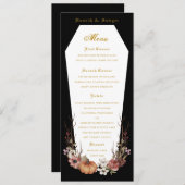 Halloween Vampire Coffin Wedding Party Menu Menükarte (Vorne/Hinten)