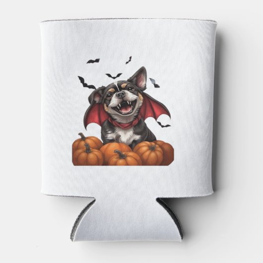 Halloween Vampire Dog with Pumpkins Classic T-Shir Dosenkühler (Vorderseite)