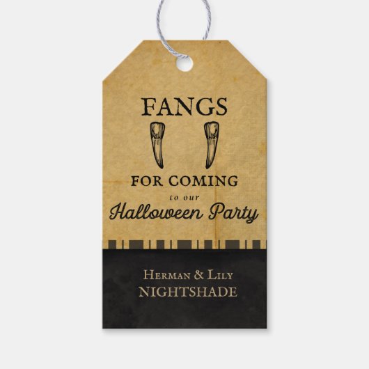 Halloween Vampire | Fanggeräte | Benutzerdefiniert Geschenkanhänger (Vorderseite)