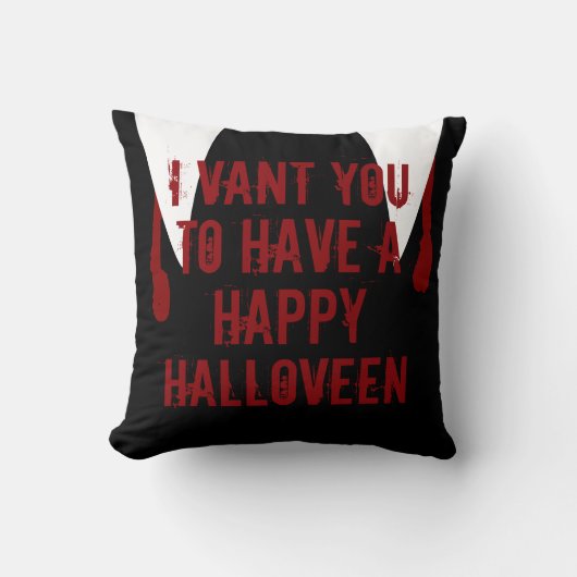 Halloween Vampire Fangs and Blood Kissen (Vorderseite)