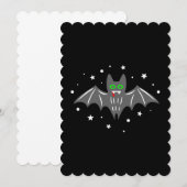 Halloween Vampire Fledermaus knusprige Sterne Einladung (Vorne/Hinten)