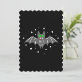 Halloween Vampire Fledermaus knusprige Sterne Einladung (Stehend Vorderseite)