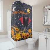 Halloween Vampire Ghost Pumpkins Personalisieren Duschvorhang (Beispiel)