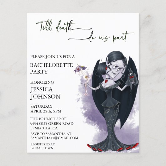 Halloween Vampire Junggeselinnen-Abschied Cocktail (Vorderseite)