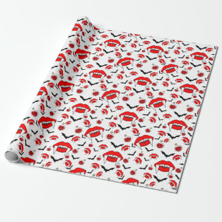 Halloween Vampire Lips Wrapping Paper Geschenkpapier
