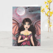 Halloween Vampire mit Candle Card Karte (Gelbe Blume)