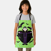 Halloween Vampire mit Fledermäusen grün Schürze (Insitu)