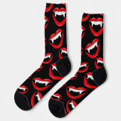 Halloween Vampire Mouth- und Fangs-Horror-Muster Socken (Linkes Detail)