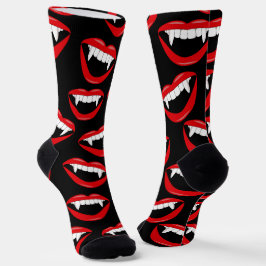 Halloween Vampire Mouth- und Fangs-Horror-Muster Socken