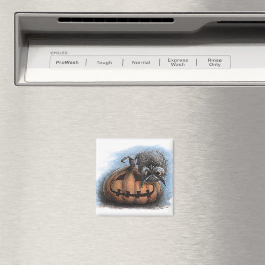 Halloween Vampire Owl Magnet (In Situ (Geschirrspüler))