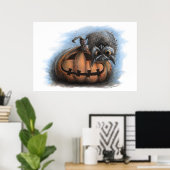 Halloween Vampire Owl "Trick or Treat" Poster (Heimbüro)