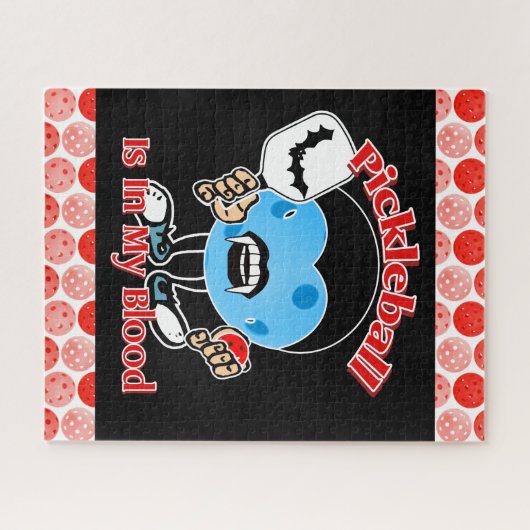 Halloween Vampire - Pickleball ist in meinem Blut Puzzle (Horizontal)