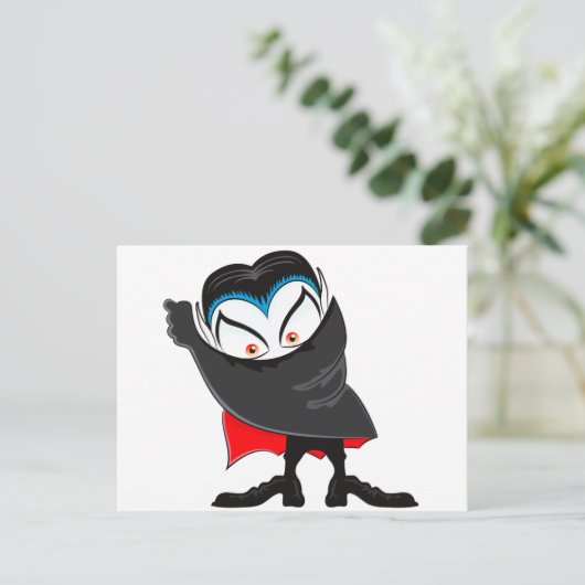 Halloween Vampire Postkarte (Stehend Vorderseite)