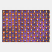 Halloween Vampire, Pumpkin & Frankenstein Geschenkpapier Set (Vorderseite)