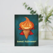 Halloween Vampire Pumpkin Ice Cream Postkarte (Stehend Vorderseite)