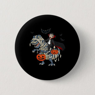 Halloween Vampire Riding T Rex Boys Girls Kinder Button