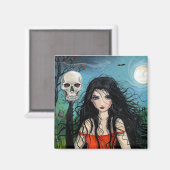 Halloween Vampire Skull Magnet (Vorderseite/Rückseite)