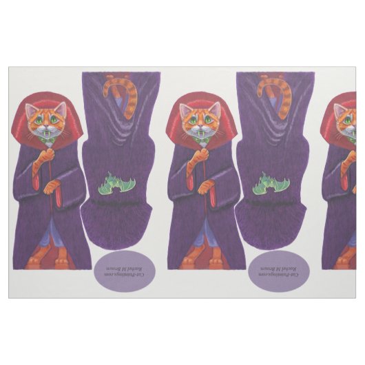 Halloween Vampire Tabby Cat mit Bat Stoff (Yard (91,4 cm))