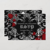 Halloween Vampire Thema Hochzeit RSVP (Vorne/Hinten)