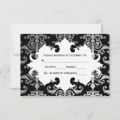 Halloween Vampire Thema Hochzeit RSVP Karte (Rückseite)