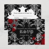 Halloween Vampire Thema Hochzeit RSVP Karte (Vorne/Hinten)