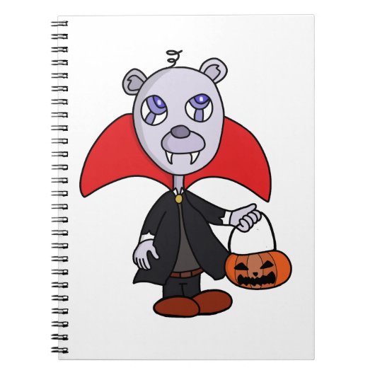Halloween Vampire Trick oder Treat Notizblock (Vorderseite)