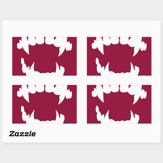 Halloween Vampire - Vampire Zähne Rechteckiger Aufkleber (Blatt)