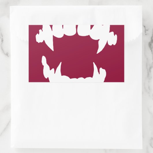 Halloween Vampire - Vampire Zähne Rechteckiger Aufkleber (Tasche)
