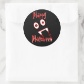 Halloween Vampire Zähne Runder Aufkleber (Tasche)