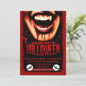 Halloween Vampires Fest Bloody-Party Einladung (Stehend Vorderseite)