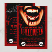 Halloween Vampires Fest Bloody-Party Einladung (Vorne/Hinten)