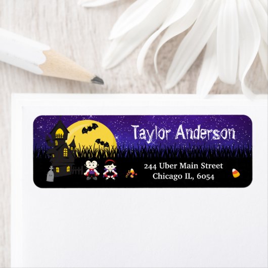 Halloween Vampires Spuk House Lila (Insitu)