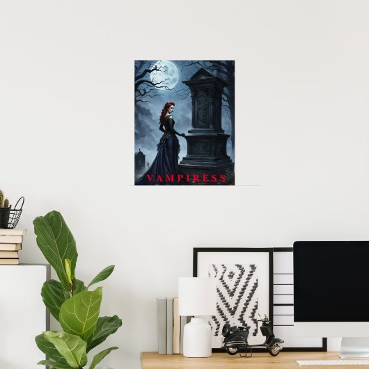 Halloween Vampiress Poster (Heimbüro)
