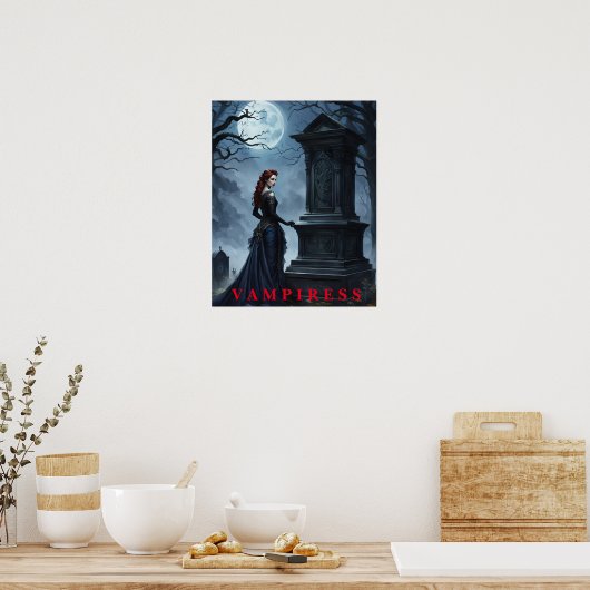 Halloween Vampiress Poster (Küche)
