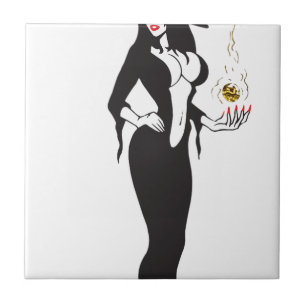 Halloween Vampirin Hexe Fliese