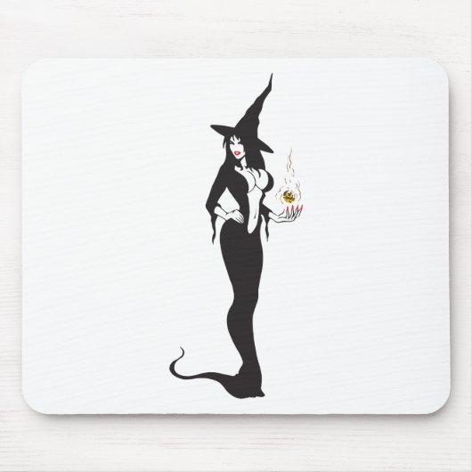 Halloween Vampirin Hexe Mousepad (Vorne)