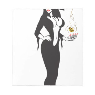 Halloween Vampirin Hexe Notizblock