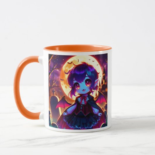Halloween - Vampirmoonlit chibi Tasse (Links)