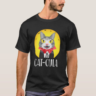 Halloween Vampurr Spooky Cat Vampire Cat Cula Drac T-Shirt