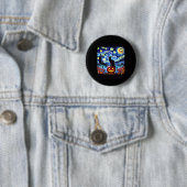 Halloween Van Gogh Starry Night Black Cat Pumpkins Button (Beispiel)