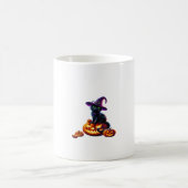 Halloween Van Gogh Starry Night Black Cat Pumpkins Kaffeetasse (Mittel)
