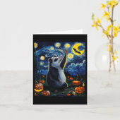 Halloween Van Gogh' Starry Night Opossum Pumpkins Karte (Gelbe Blume)