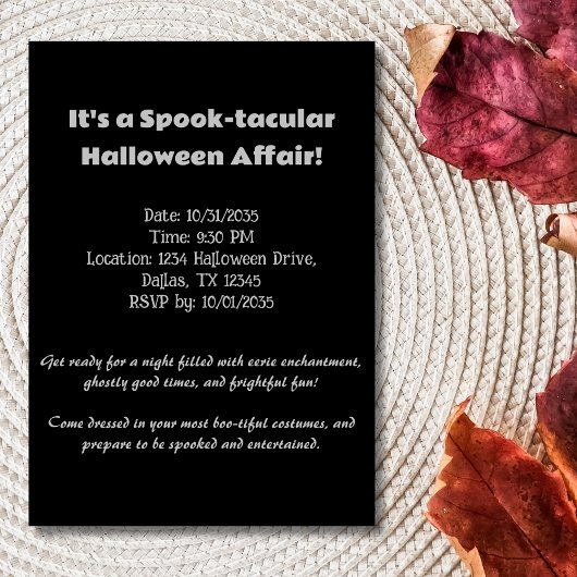 Halloween Van Gogh Starry Night Skeletts tanzen Einladung