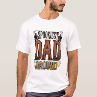 Halloween-Vater-Shirt Gruseliger Vater Vintage-Gra T-Shirt